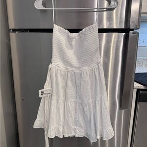 Elegant White Smocked Women's Skirt
